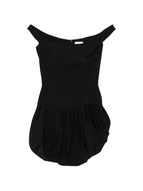 Magda Butrym off-shoulder gathered mini dress Black SUKIENKA31