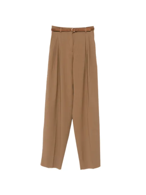 Max Mara pleated belted trousers Brown 2616131081600