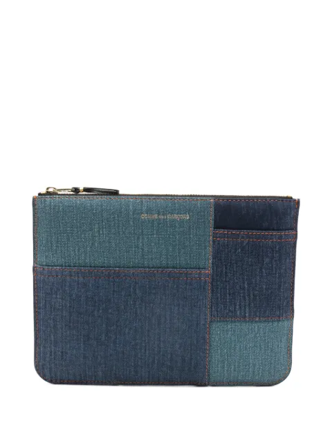 Comme Des Garçons patchwork denim-effect wallet Blue SA5100