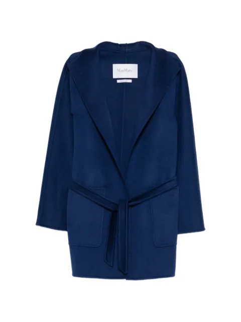 Max Mara hooded belted coat Blue 2611081071600
