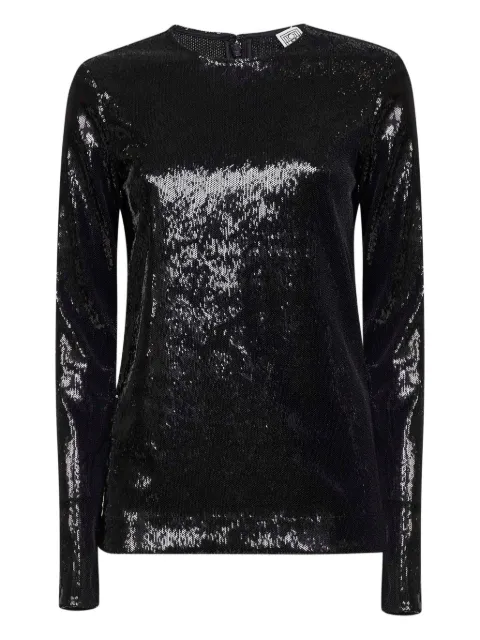 TOTEME sequin crew-neck top Black 261WRT0732FB0593001