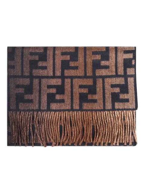 FENDI gradient jacquard scarf Brown FXS471ATQC