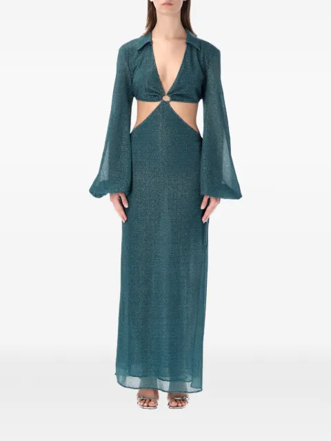 Oséree Lumière cut-out long dress Blue LCS261PEACOCK