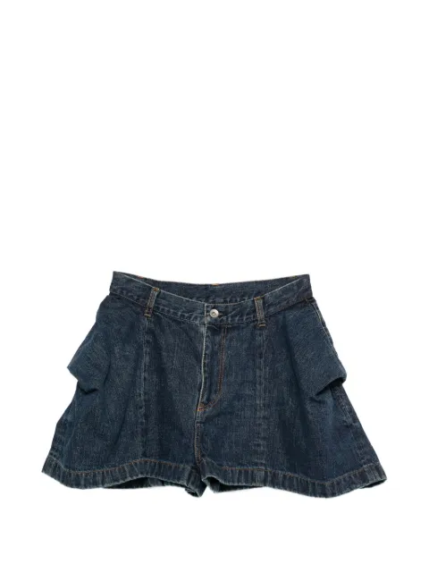 sacai flap-detail denim shorts Blue 2608318