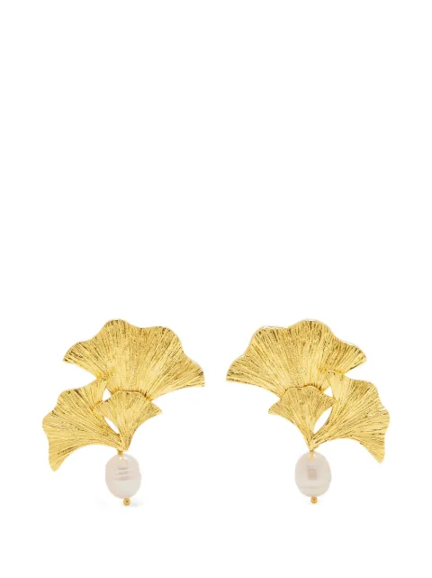 Lynyer Enchanted Flora pearl earrings Gold LYNENCFPRLEAR