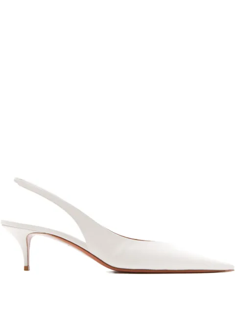 Amina Muaddi Anok pointed slingback pumps White 15S365621ANO