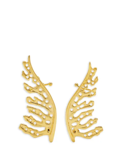Lynyer Mystic leaf earrings Gold LYNMYSLEAFECUF