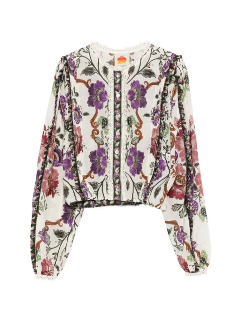 FARM Rio Cream Rococo Flower shirt White 344234