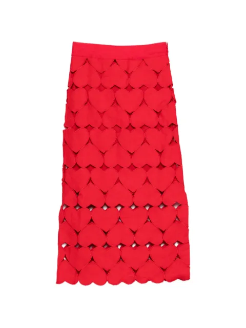 FARM Rio heart midi skirt Red 344513