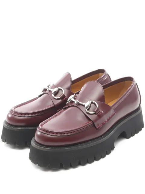Gucci Pre-Owned 2010s Horsebit leather loafers Red 1030260