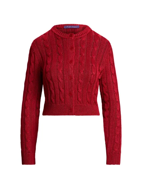 Ralph Lauren Collection cable-knit cropped cardigan Red 290P08728007