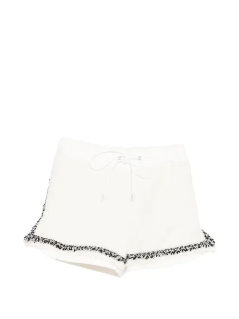 sacai boucle-trim shorts White 2608323