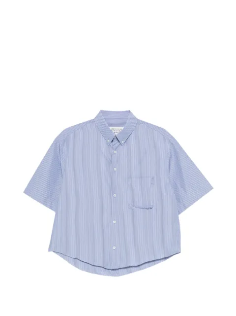 Maison Margiela striped-fastening shirt Blue S51DR0005M35718
