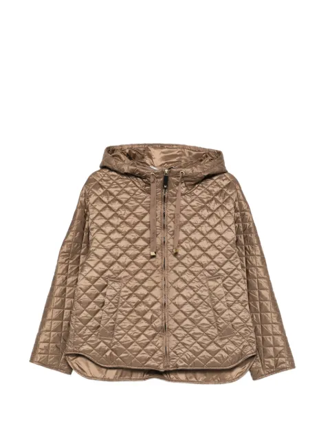 Max Mara quilted-design zip-up jacket Brown 2619481094600