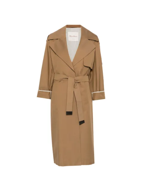Max Mara notched-lapel belted trench coat Brown 2619021014600