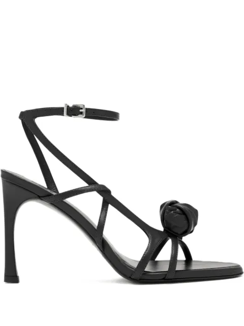 ROTATE BIRGER CHRISTENSEN rosette strap sandals Black 115991100