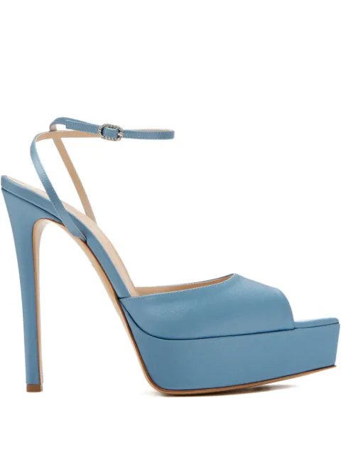 Andrea Wazen Andrea platform heeled sandals Blue LOUPL140SCB