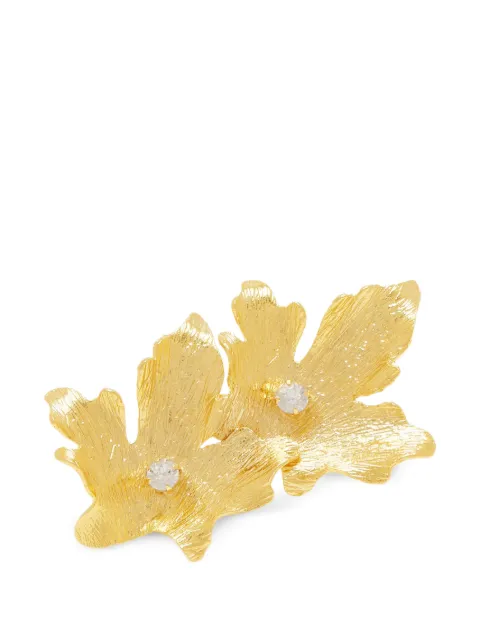 Lynyer Mystic leaf embellished ring Gold LYNMYSVINERING