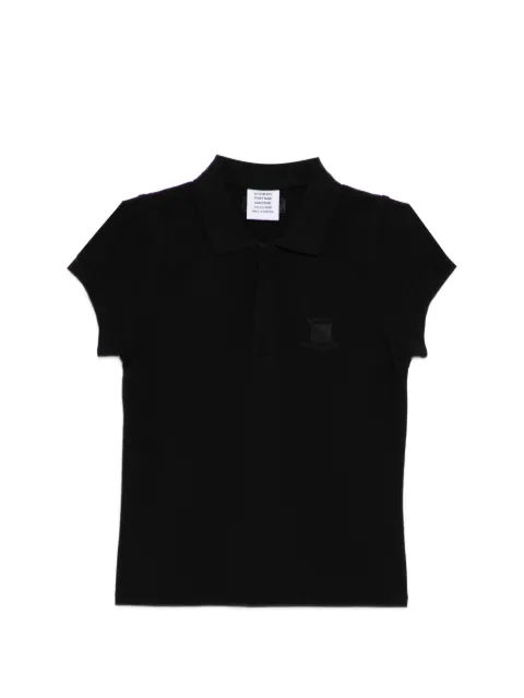 VETEMENTS logo-embroidered top Black WE76PO453B