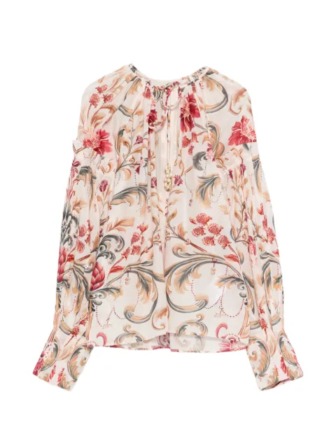 FARM Rio floral blouse Neutrals 345086
