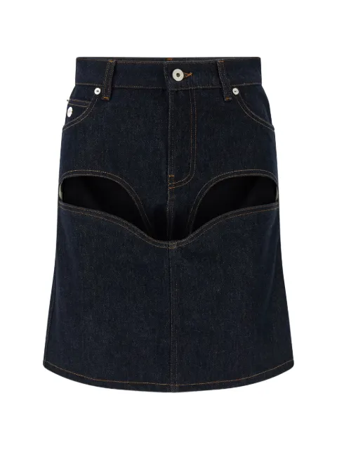 Jean Paul Gaultier cuts denim mini skirt Blue 2601WSK024D02455