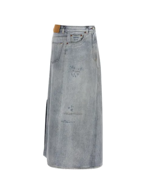 MM6 Maison Margiela asymmetric maxi skirt Blue S52MI0016M30055
