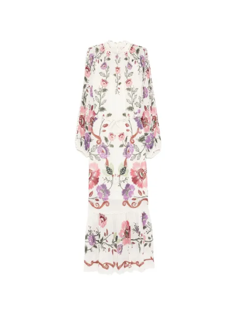 FARM Rio maxi Cream Rococo Flowers dress White 345530