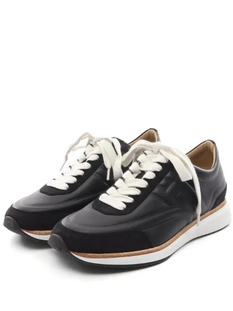 Hermès Pre-Owned 2020s Easy leather sneakers Black 1035054