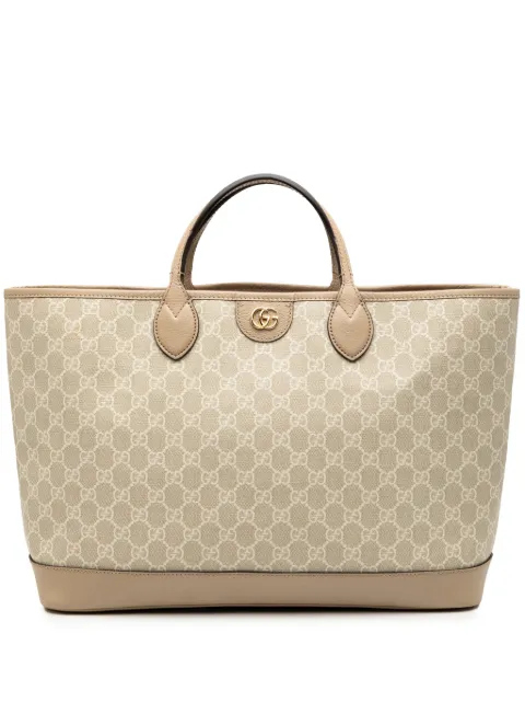Gucci Pre-Owned 2016-2025 Medium GG Supreme Ophidia Tote satchel Brown 8PDUDYTVGR0DQR7C