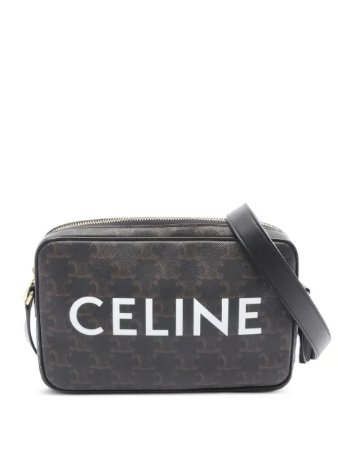 Celine Pre-Owned medium Triomphe leather shoulder bag Brown 1035897