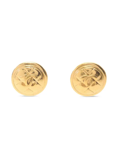 CHANEL Pre-Owned 1986-1988 Coco mark earrings Gold 1030565