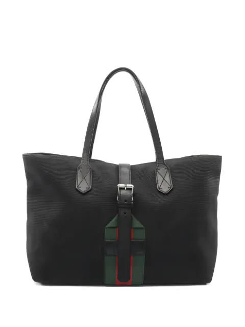 Gucci Pre-Owned Sherry Line leather tote bag Black 1033900