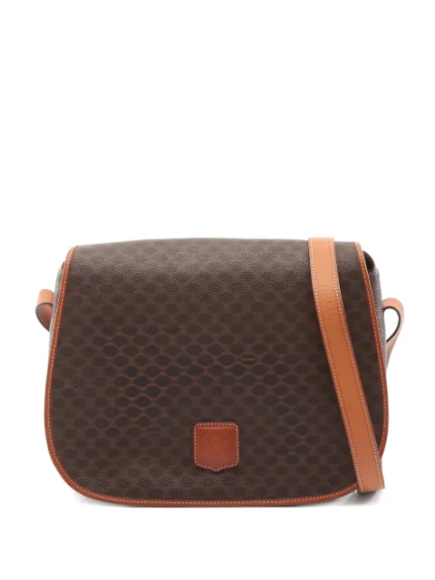 Celine Pre-Owned 2000s Macadam-pattern shoulder bag Brown 1032554