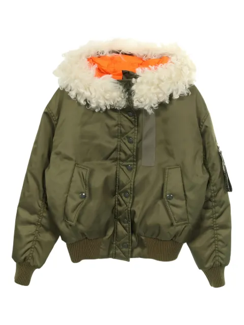 Miu Miu Pre-Owned hooded down jacket Green 1031971