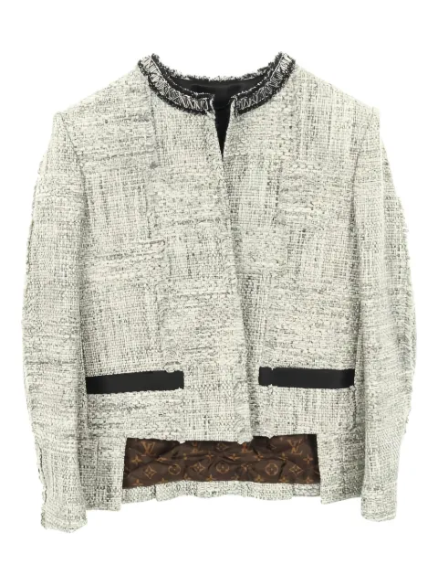 Louis Vuitton Pre-Owned 2010s tweed jacket Grey 1034985