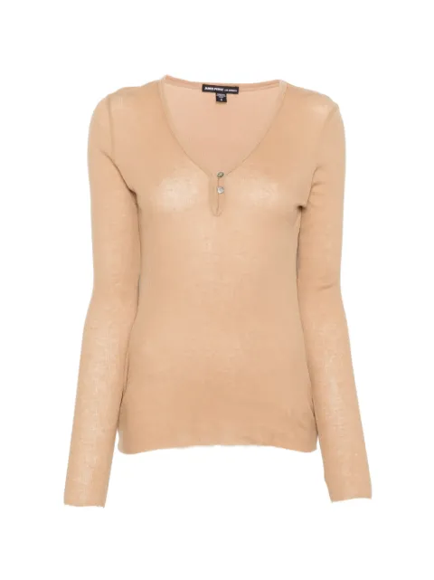 James Perse ribbed henley top Neutrals WVA3940