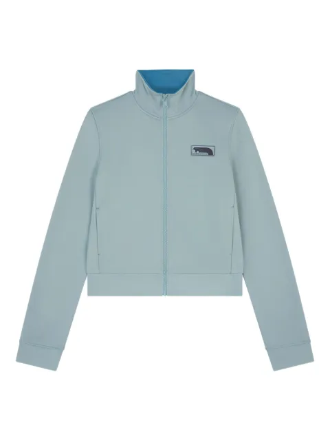 Maison Kitsuné badge zip jacket Blue NW02116KM0322P427