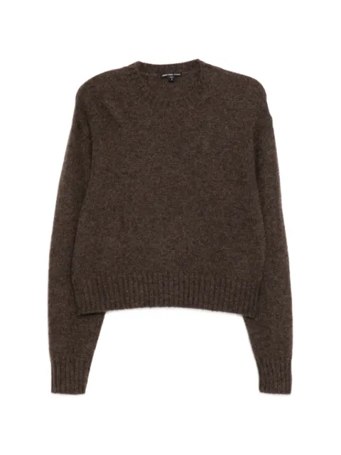 James Perse textured crew knitwear Brown WLTC3249