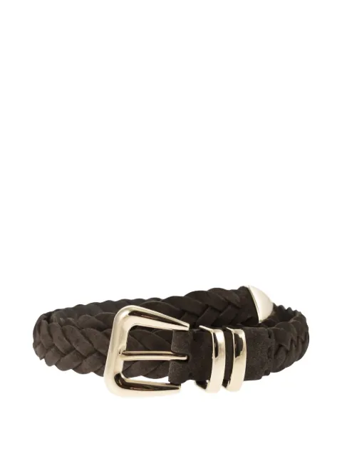 Brunello Cucinelli woven calfskin belt Brown MAURP253C8391