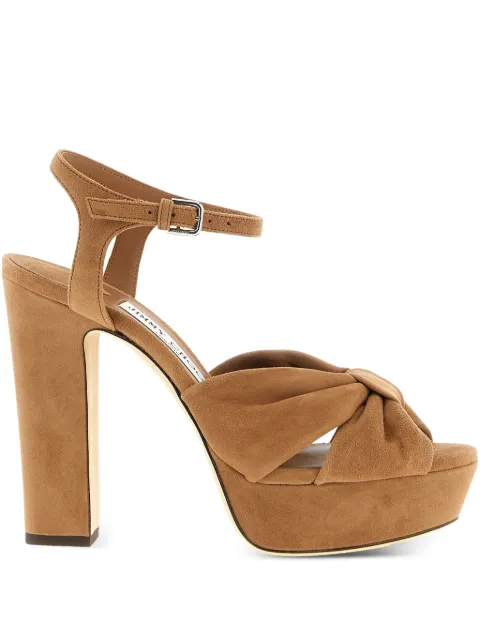 Jimmy Choo Heloise suede sandals Brown HELOISE120SUETOFFEE