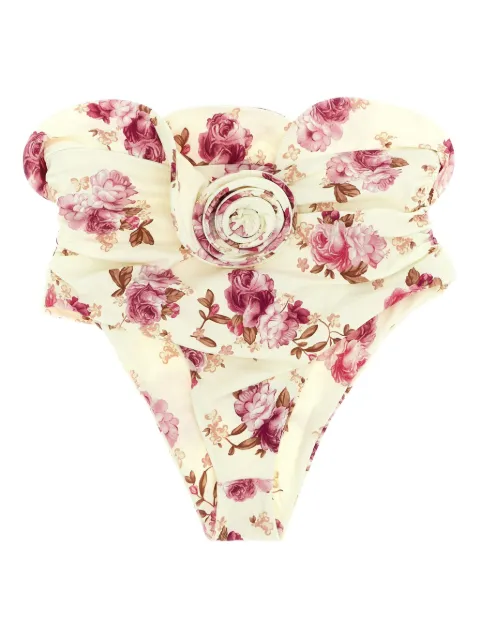 Magda Butrym floral-print bikini bottoms Neutrals 621426