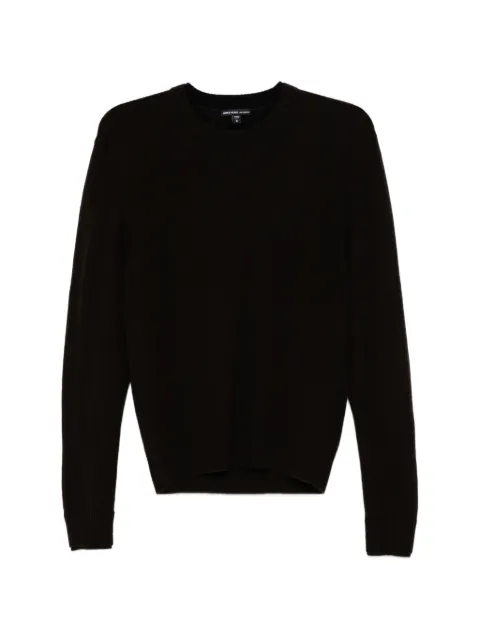 James Perse contrast-trim cashmere sweater Brown MISC3814