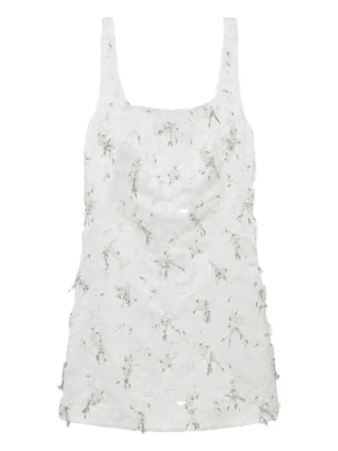 SIMKHAI Viva beaded mini dress White 6251260A