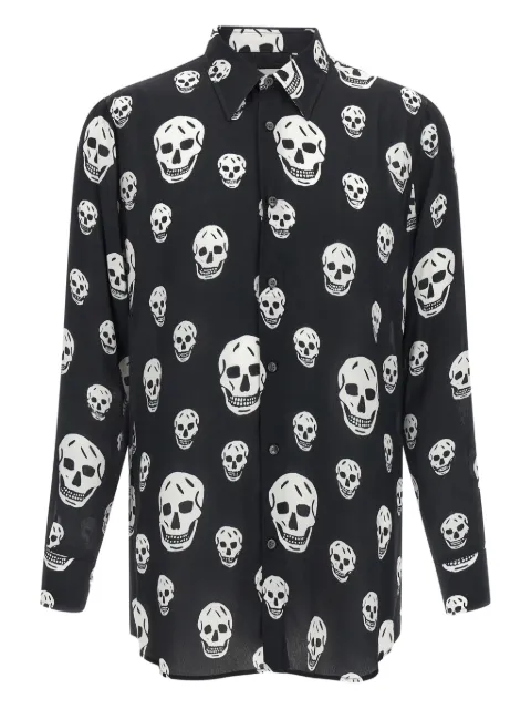 Alexander McQueen skull-print shirt Black 847303QRACU