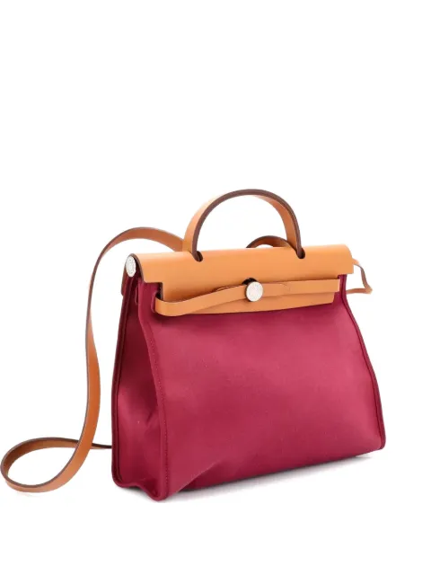 Hermès Pre-Owned Herbag Zip Leather and Toile 31 shoulder bag Brown ZL8QPXUCK3Y92E9Q