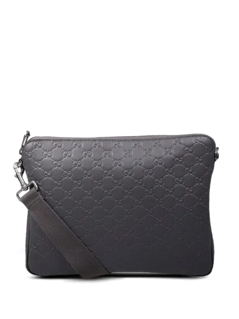 Gucci embossed messenger bag Grey 850214AAFOM