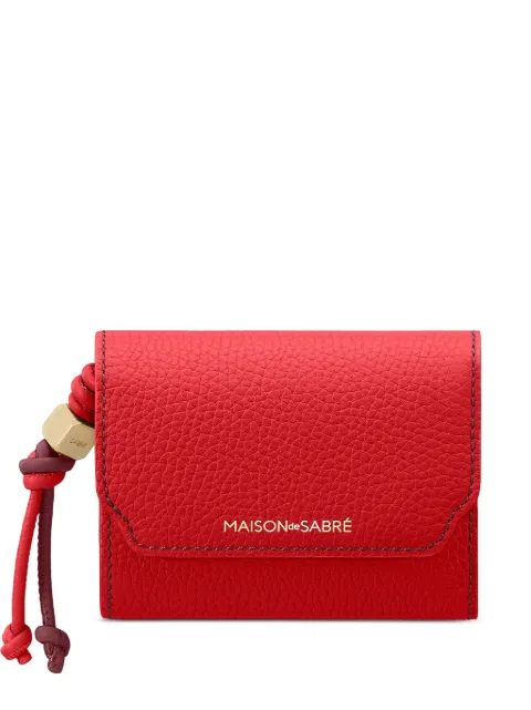 MAISON de SABRÉ Leather Trifold Wallet Red WATRI
