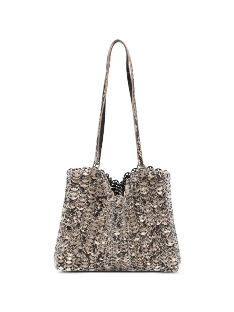 Rabanne 1969 Flip reversible disc-embellished shoulder bag Neutrals 26PSS0544CLF291