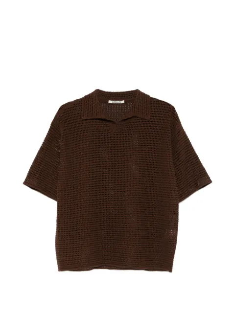 Auralee perforated-knit T-shirt Brown A26SP02SS