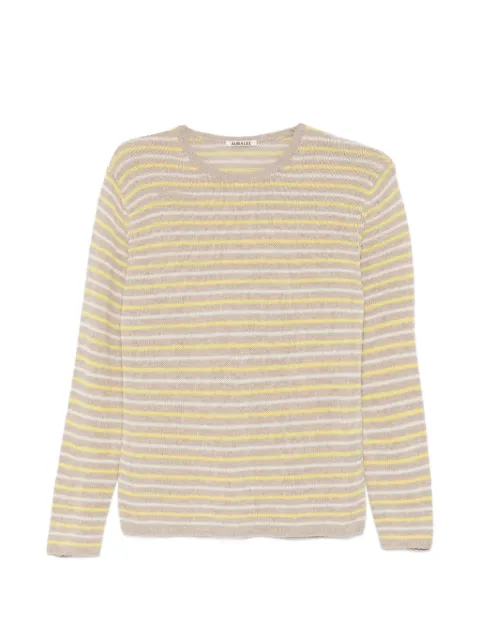 Auralee striped cashmere sweater Neutrals A26SP01CK